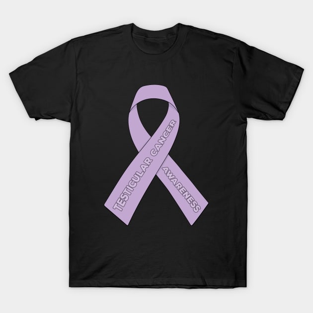 Testicular Cancer Awareness Ribbon T-Shirt by DiegoCarvalho